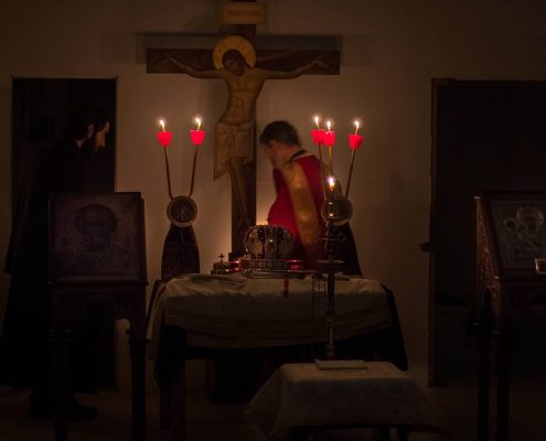 Divine services a Saint John's Monastery