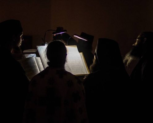 Divine services a Saint John's Monastery